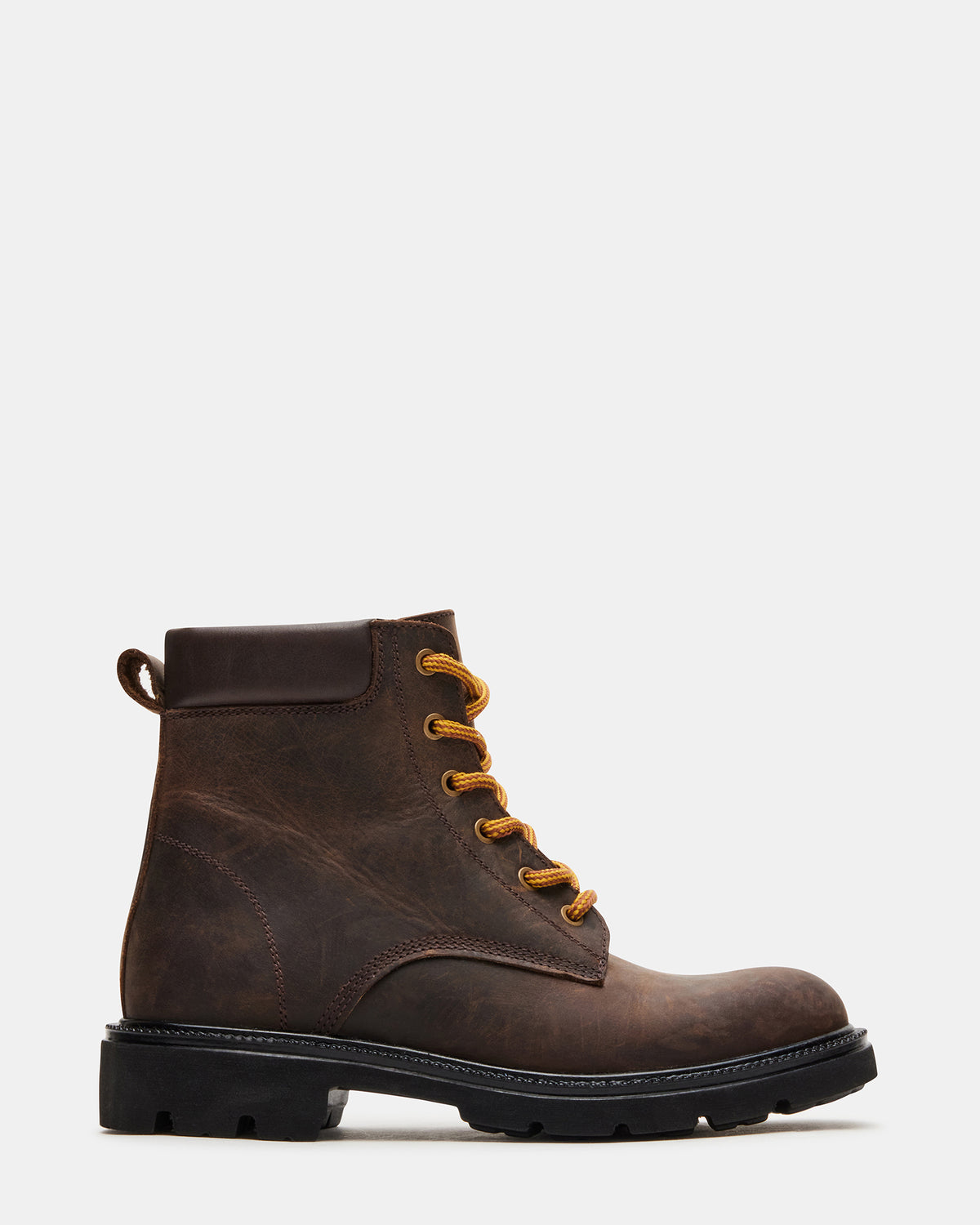 Steve Madden WYLDER Brown Leather Ankle Boot | Women's Booties