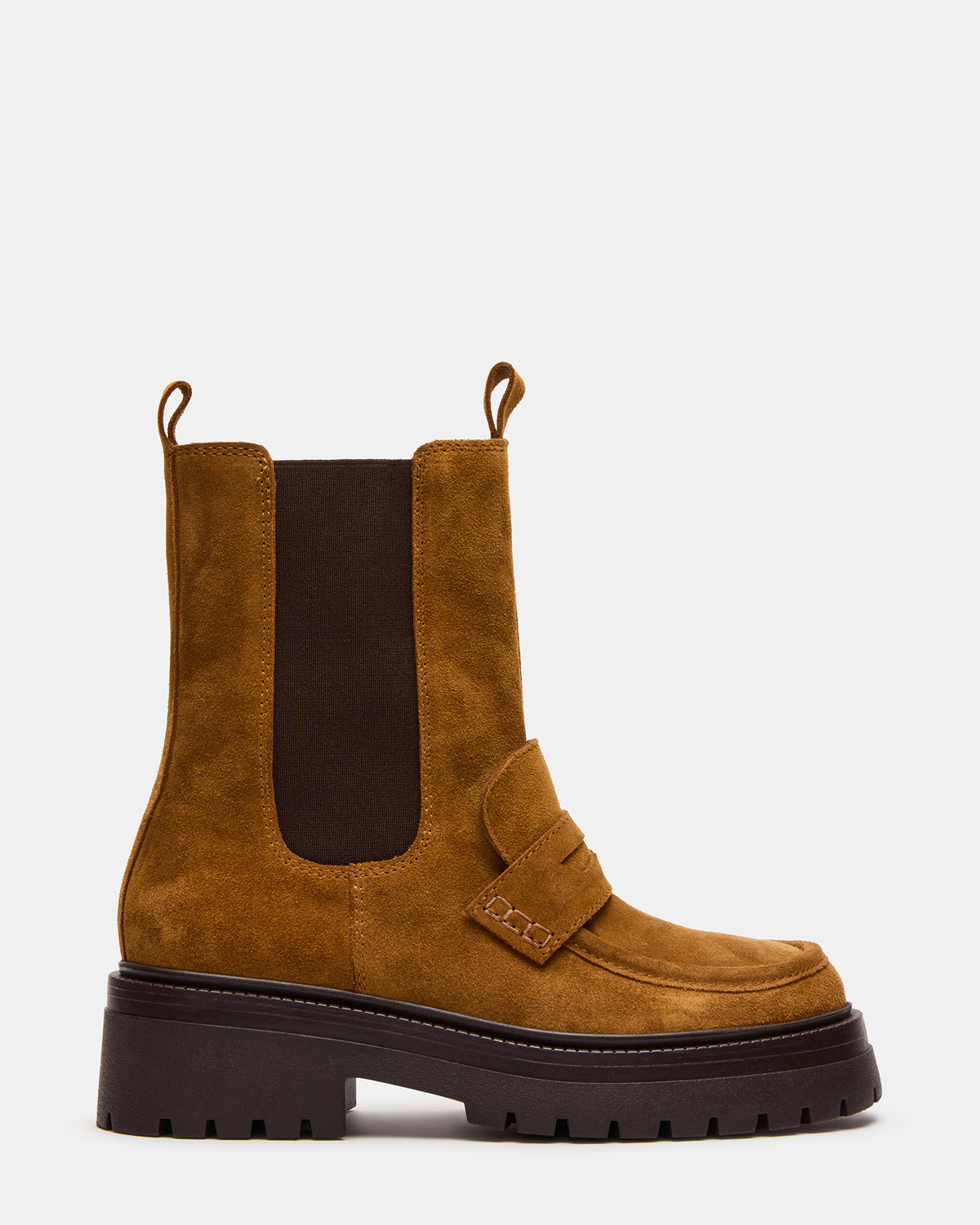 Steve Madden CONWAY Coganc Suede Platform Lug Chelsea Women's Ankle Boot