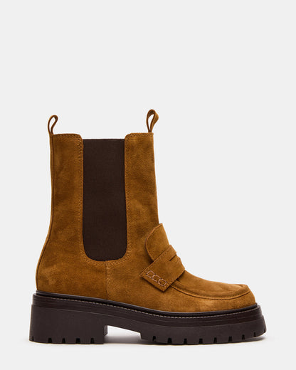 Steve Madden CONWAY Coganc Suede Platform Lug Chelsea Women's Ankle Boot