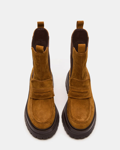 Steve Madden CONWAY Coganc Suede Platform Lug Chelsea Women's Ankle Boot