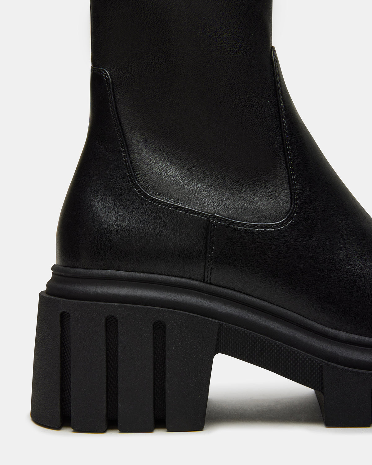 Steve Madden BOOMBA Black Lug Sole Ankle Boot | Women's Booties