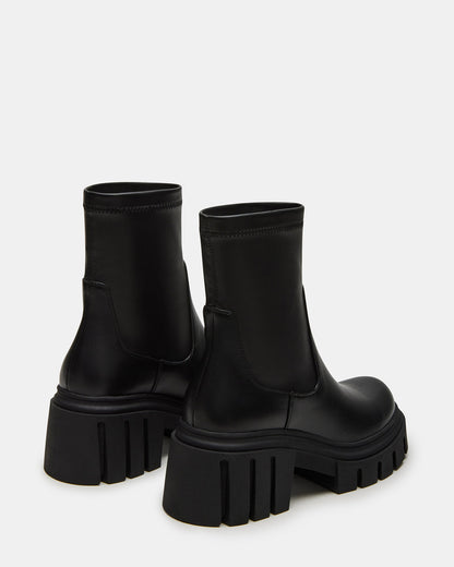 Steve Madden BOOMBA Black Lug Sole Ankle Boot | Women's Booties