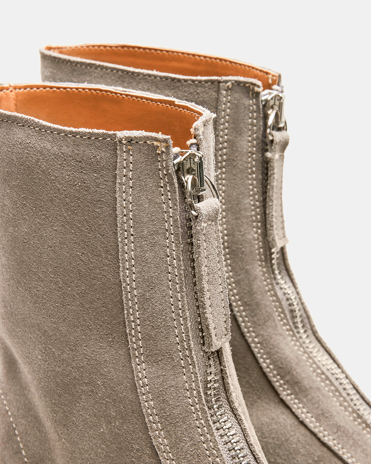 Steve Madden JONES Light Grey Zipper Lug Women's Ankle Boot