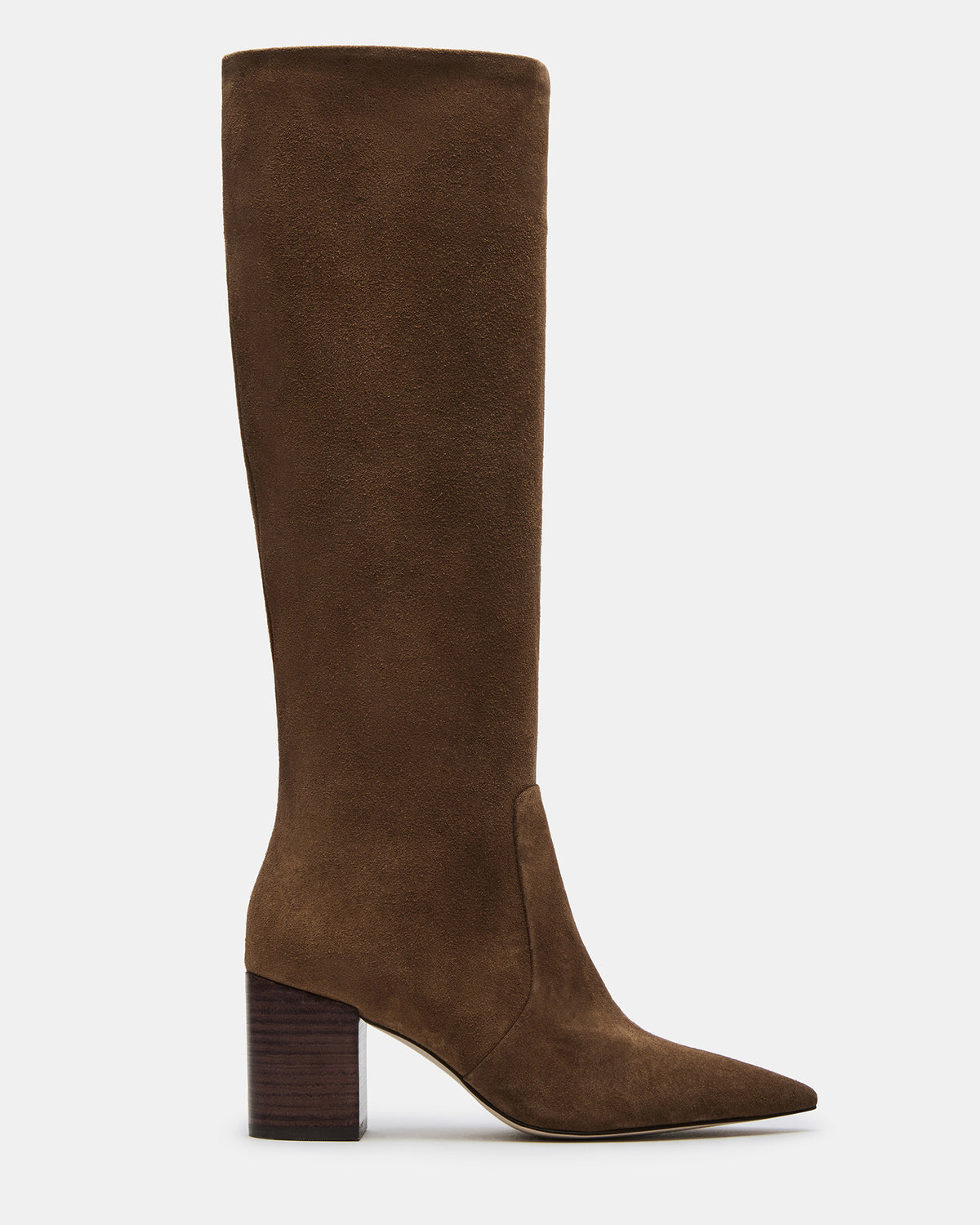Steve Madden SKYLINE Chestnut Suede Knee-High Pointed Toe Women's Boot