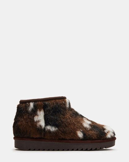 Steve Madden CABIN Faux Fur Multi Cozy Bootie | Women's Booties