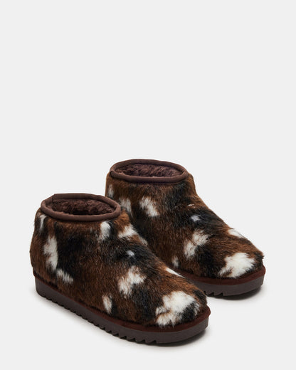 Steve Madden CABIN Faux Fur Multi Cozy Bootie | Women's Booties