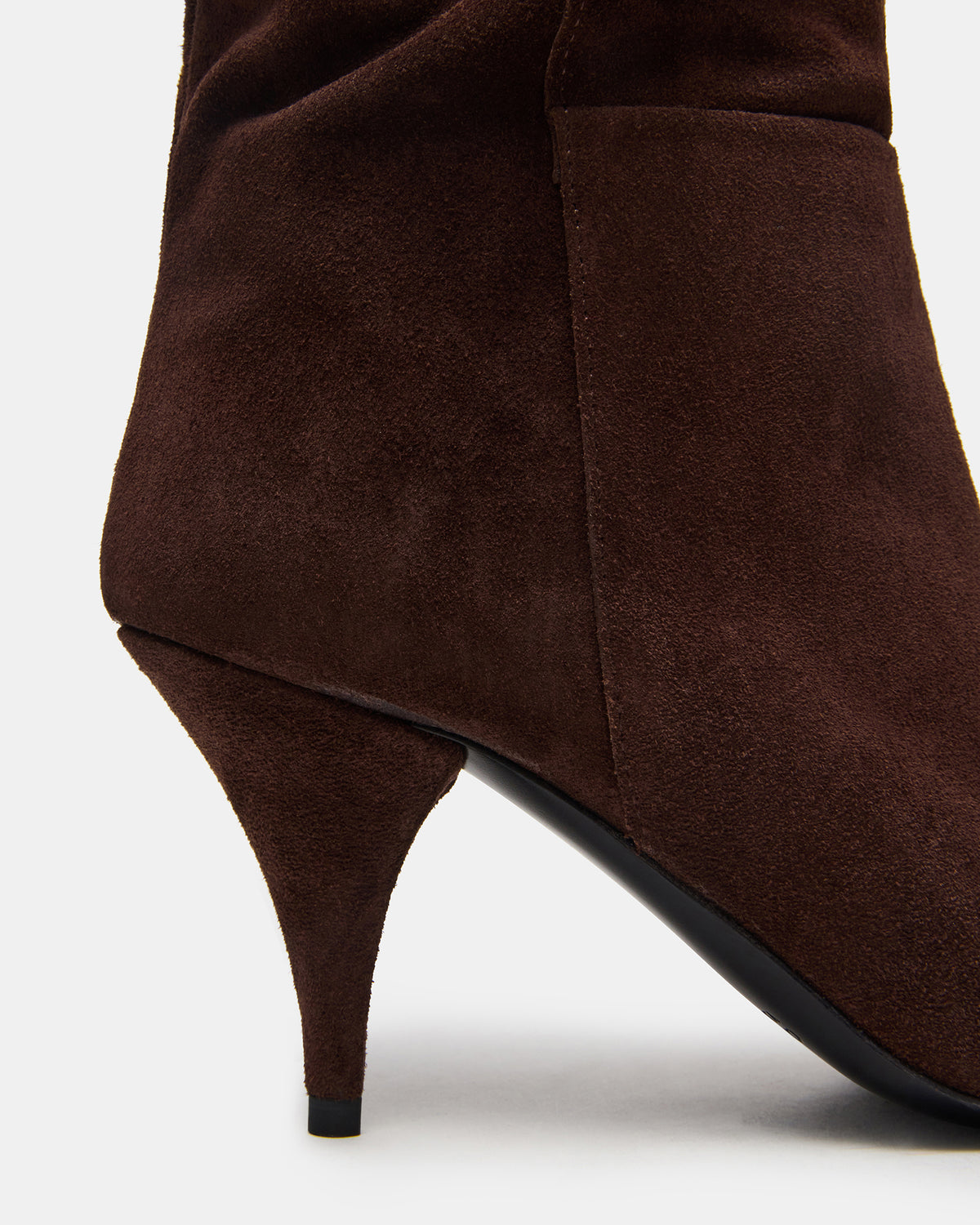 Steve Madden LINGER Brown Suede Pointed-Toe Over-The-Knee Heeled Women's Boot