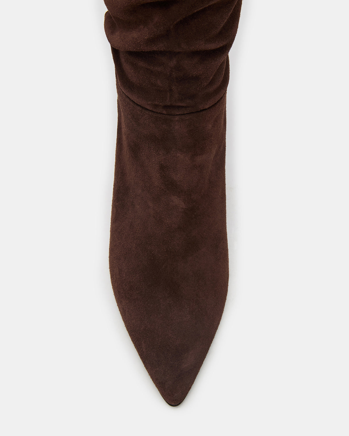 Steve Madden LINGER Brown Suede Pointed-Toe Over-The-Knee Heeled Women's Boot