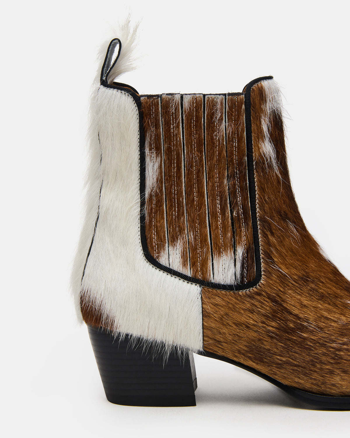Steve Madden ALFONSA Brown Multi Chelsea Block Heel Women's Ankle Boot