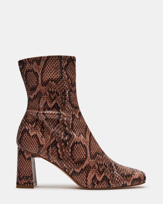 Steve Madden HUSH Snake Square Toe Bootie | Women's Ankle Boots