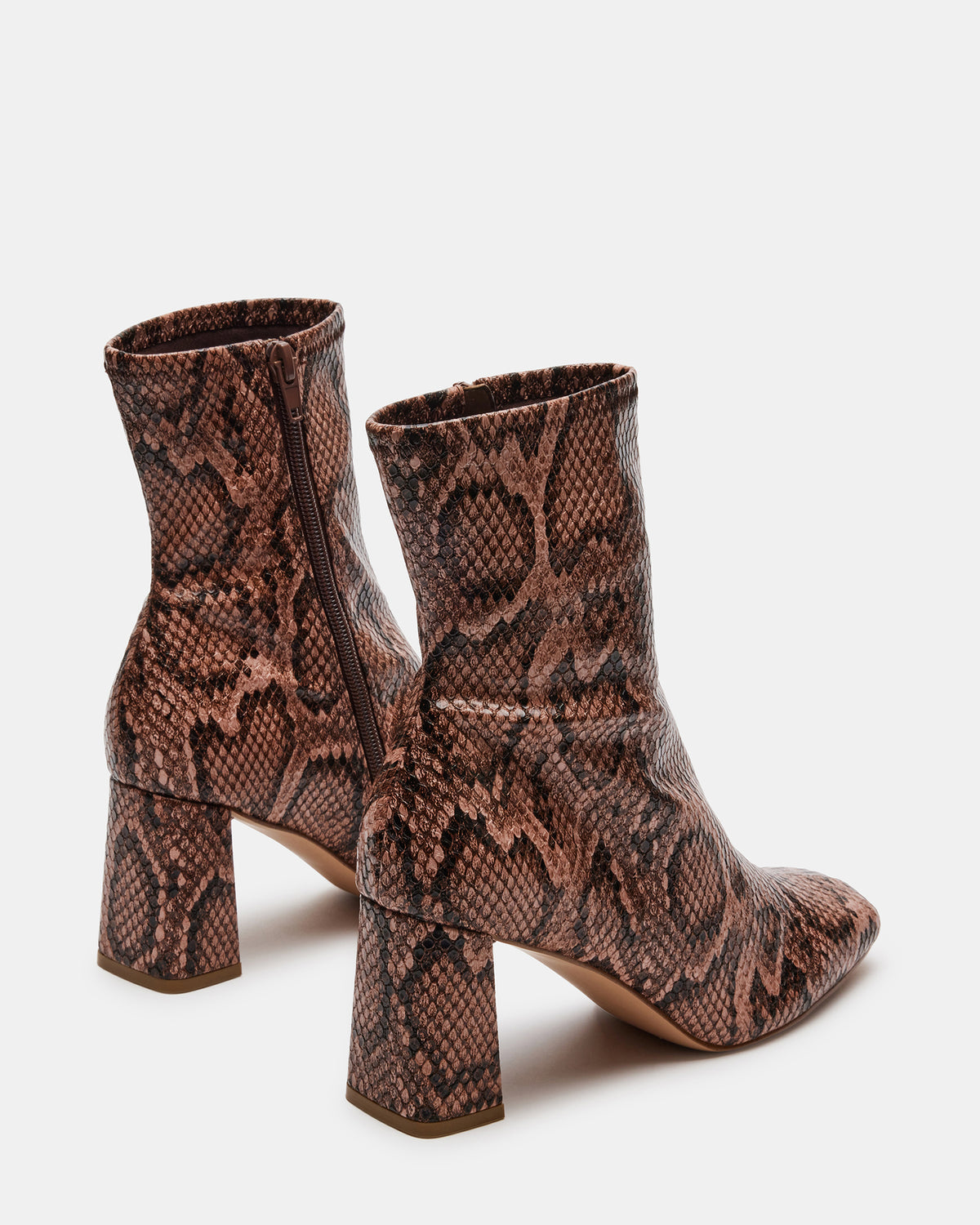Steve Madden HUSH Snake Square Toe Bootie | Women's Ankle Boots