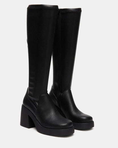 Steve Madden BERKLEIGH Black Wide Calf Women's Knee High Boot