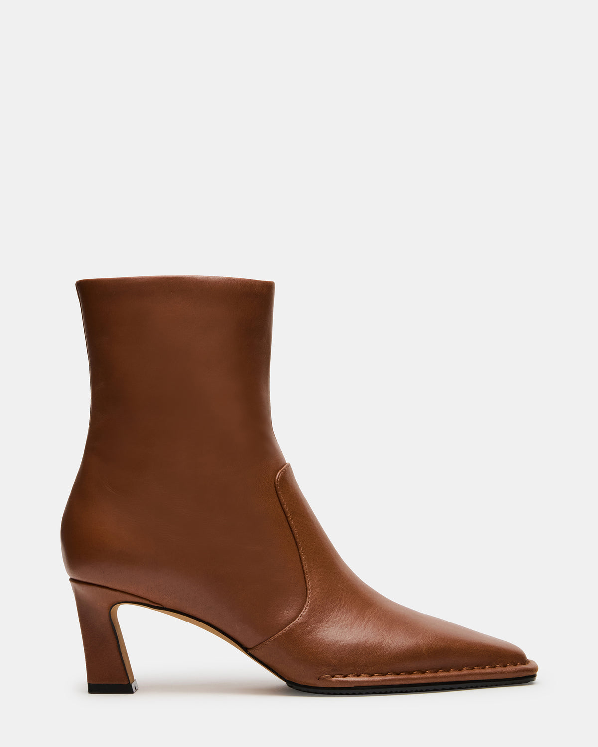 Steve Madden FARE Tan Leather Square Toe Women's Ankle Boot
