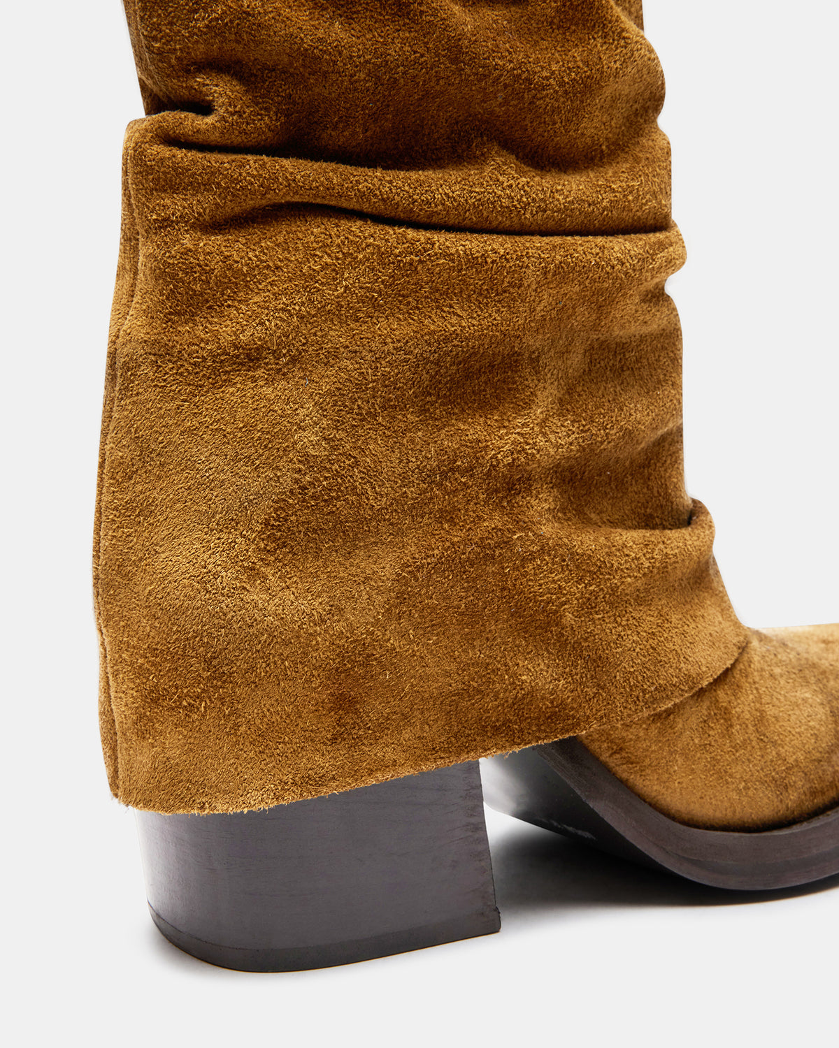 Steve Madden PIA Chestnut Suede Cuffed Boot | Women's Booties