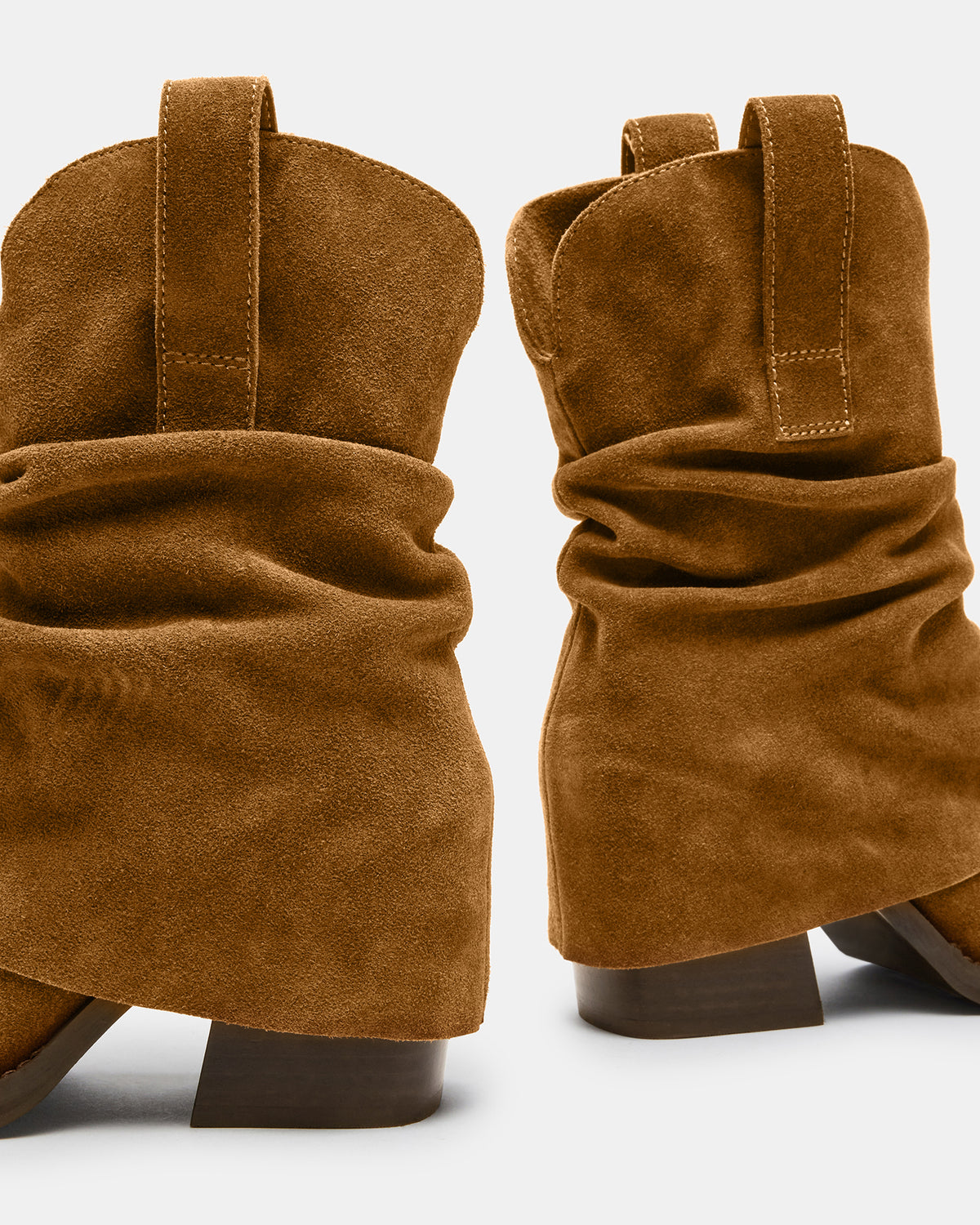 Steve Madden PIA Chestnut Suede Cuffed Boot | Women's Booties