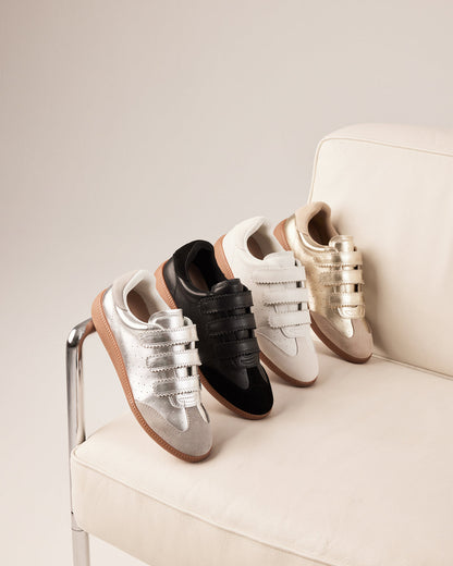 Steve Madden MOMENTUM White Velcro Low-Top Sneaker | Women's Sneakers