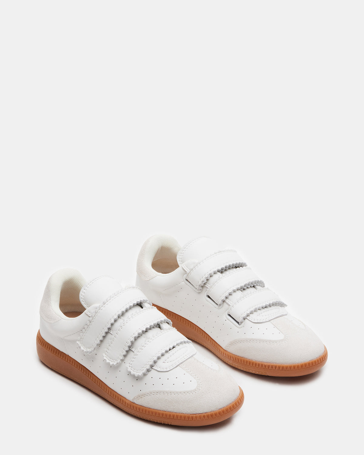 Steve Madden MOMENTUM White Velcro Low-Top Sneaker | Women's Sneakers