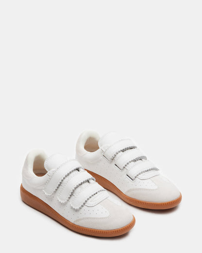 Steve Madden MOMENTUM White Velcro Low-Top Sneaker | Women's Sneakers