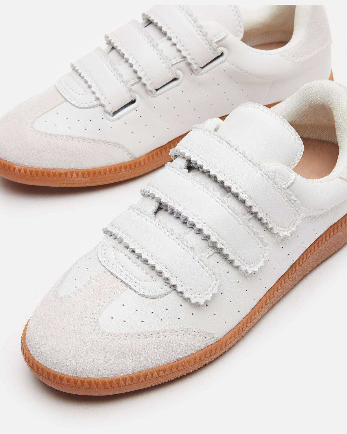Steve Madden MOMENTUM White Velcro Low-Top Sneaker | Women's Sneakers