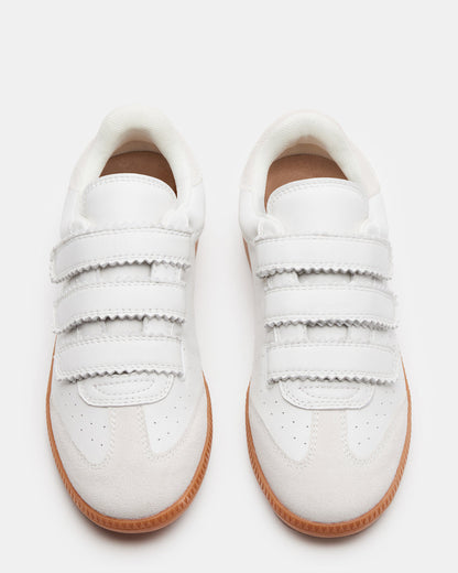 Steve Madden MOMENTUM White Velcro Low-Top Sneaker | Women's Sneakers