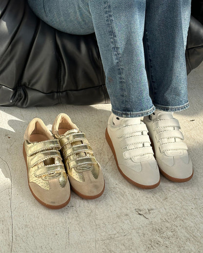 Steve Madden MOMENTUM White Velcro Low-Top Sneaker | Women's Sneakers