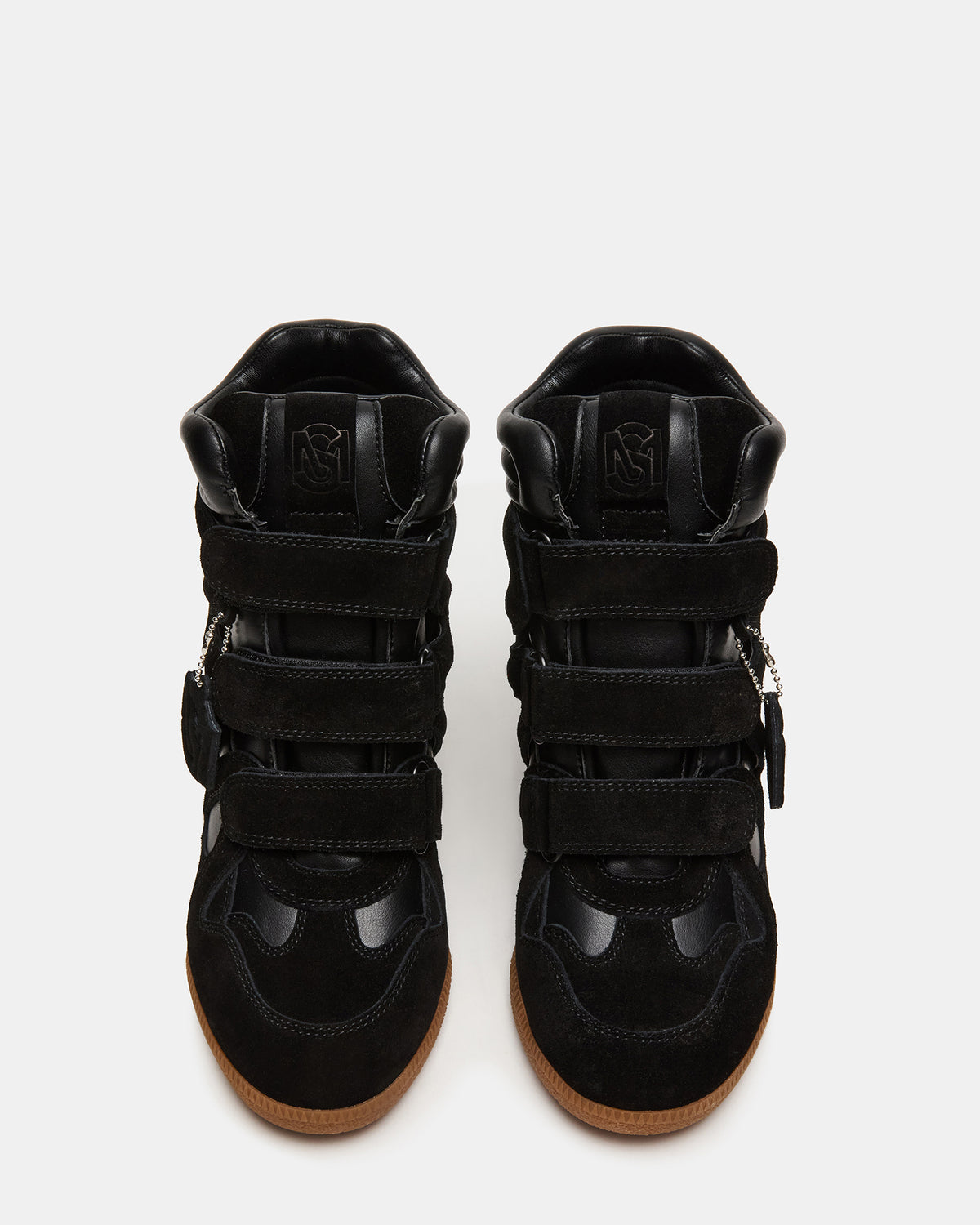 Steve Madden MAVIS Black Suede High-Top Velcro Women's Sneaker