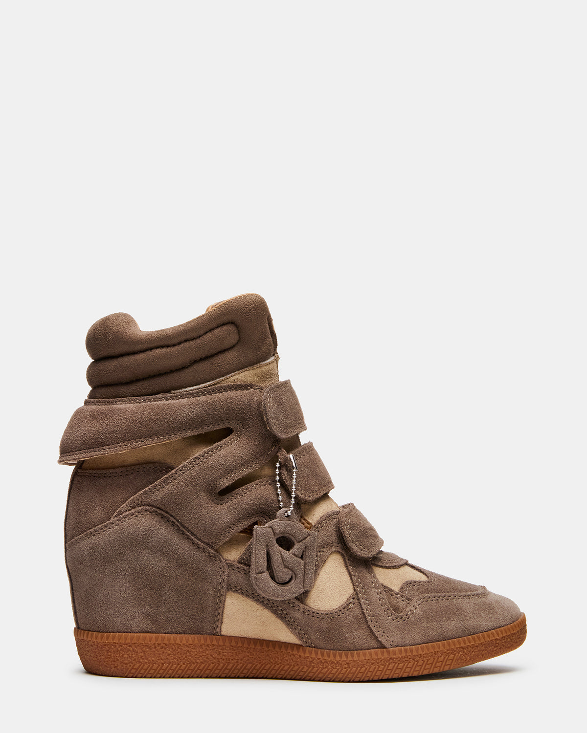Steve Madden MAVIS Taupe Suede High-Top Velcro Women's Sneaker