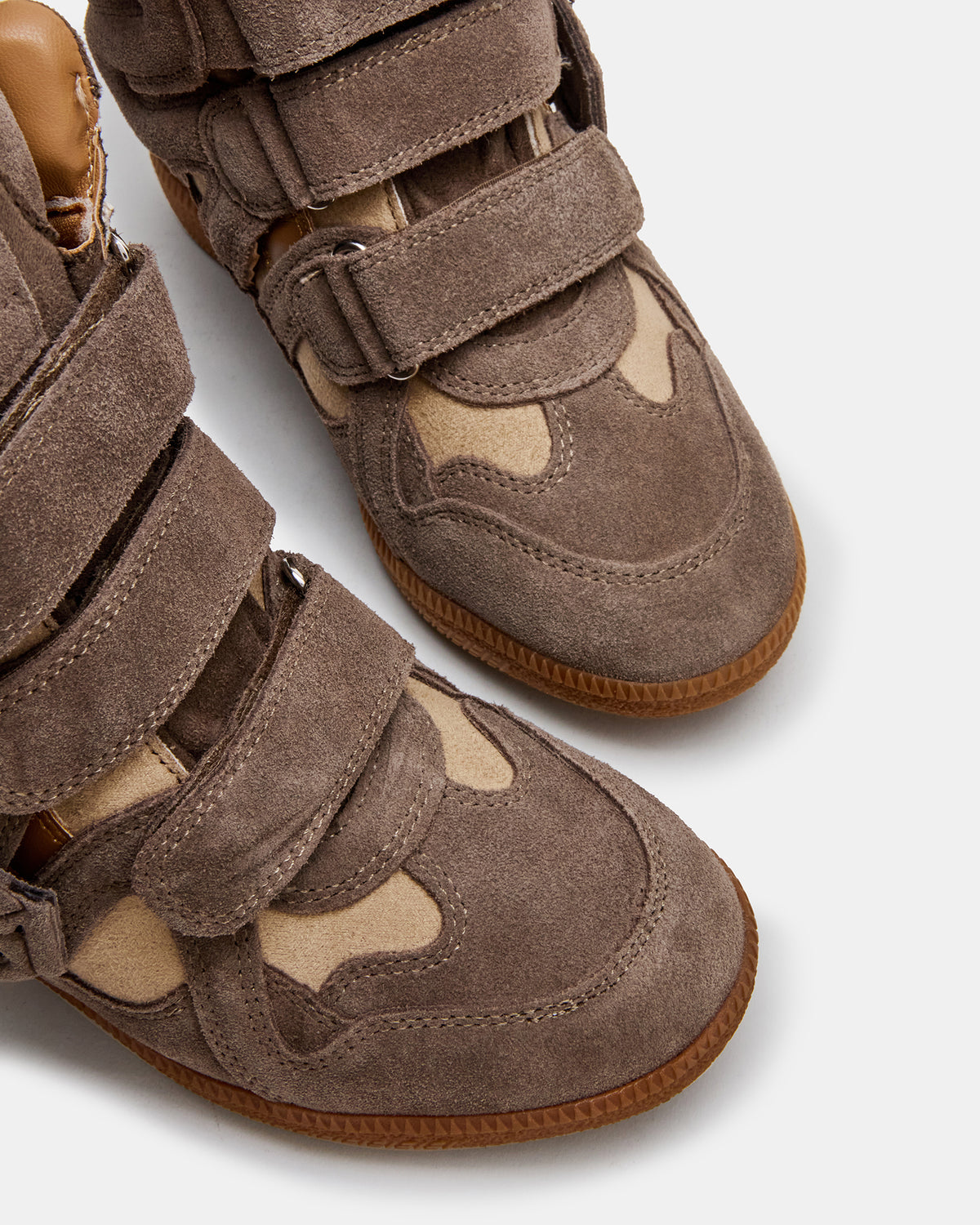 Steve Madden MAVIS Taupe Suede High-Top Velcro Women's Sneaker