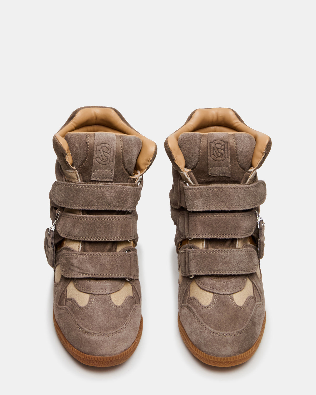 Steve Madden MAVIS Taupe Suede High-Top Velcro Women's Sneaker
