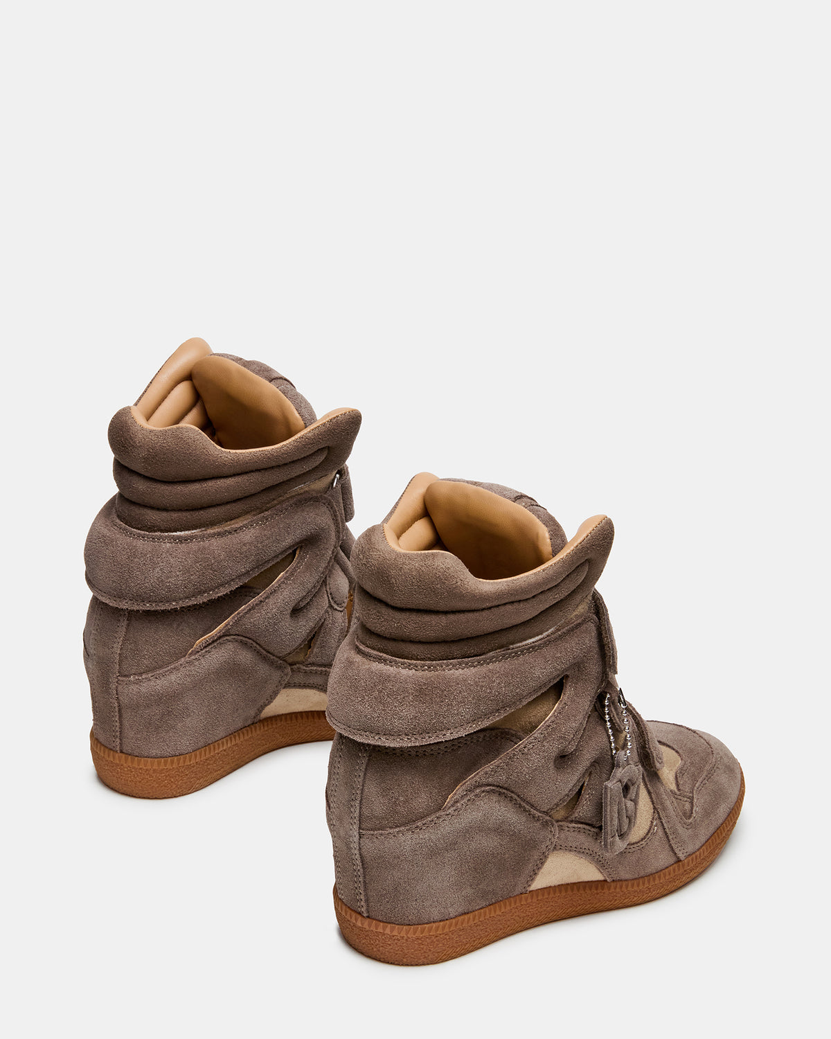 Steve Madden MAVIS Taupe Suede High-Top Velcro Women's Sneaker