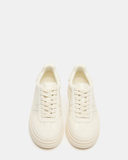 Steve Madden DODGE Off-White Low-Top Platform Women's Sneaker