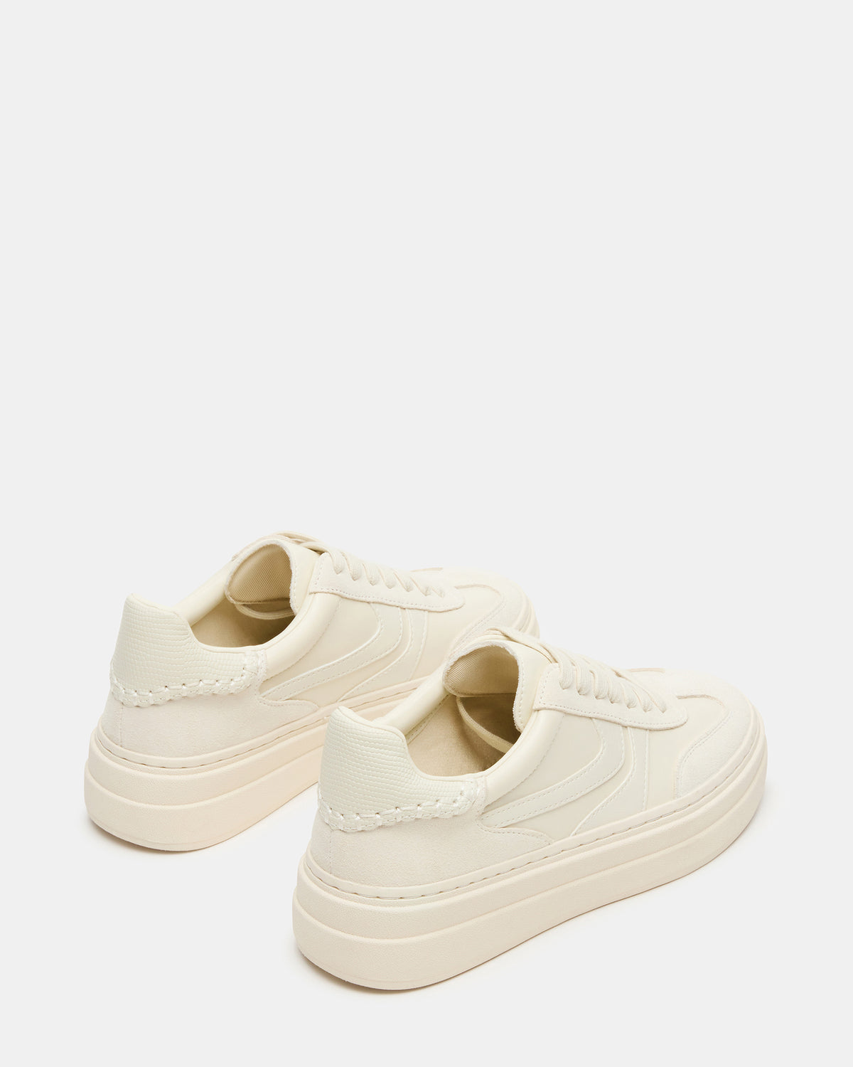 Steve Madden DODGE Off-White Low-Top Platform Women's Sneaker