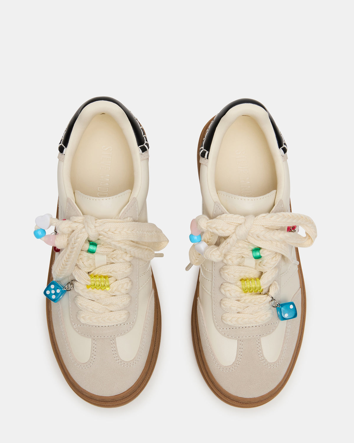 Steve Madden DODGE CHARM Bone Multi Low-Top Platform Women's Sneaker