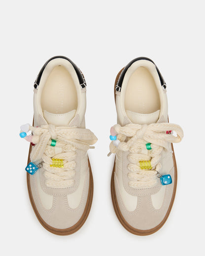 Steve Madden DODGE CHARM Bone Multi Low-Top Platform Women's Sneaker