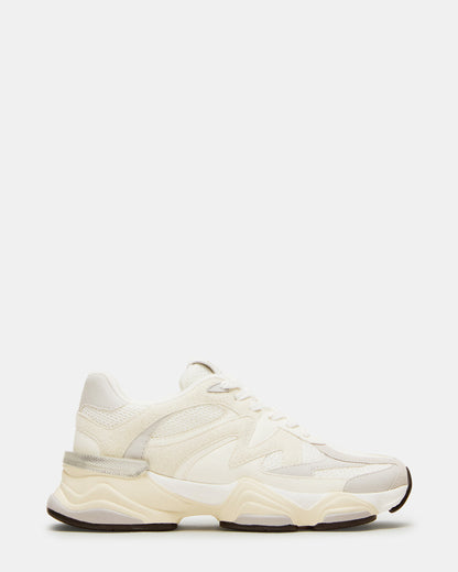 Steve Madden SEBI White Multi Low-Top Lace-Up Women's Sneaker