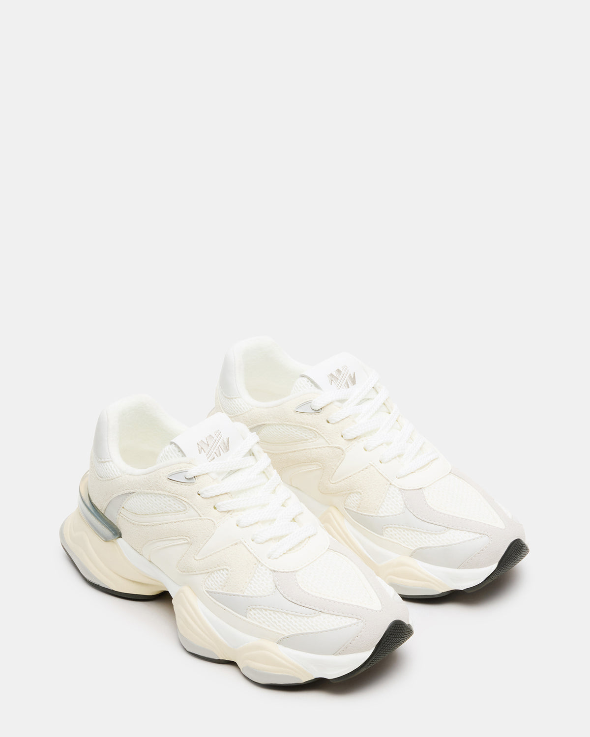 Steve Madden SEBI White Multi Low-Top Lace-Up Women's Sneaker