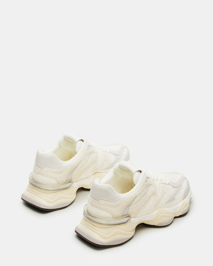 Steve Madden SEBI White Multi Low-Top Lace-Up Women's Sneaker