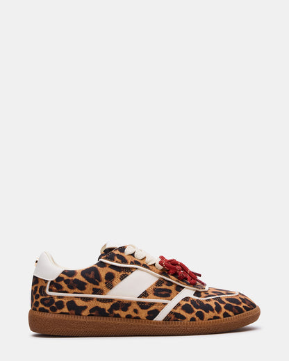 Steve Madden SPORTY Leopard Low-Top Lace-Up Women's Sneaker