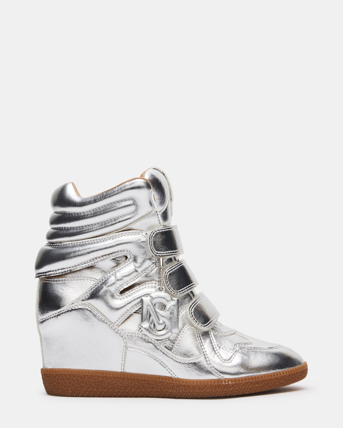 Steve Madden MAVIS Silver High-Top Velcro Women's Sneaker
