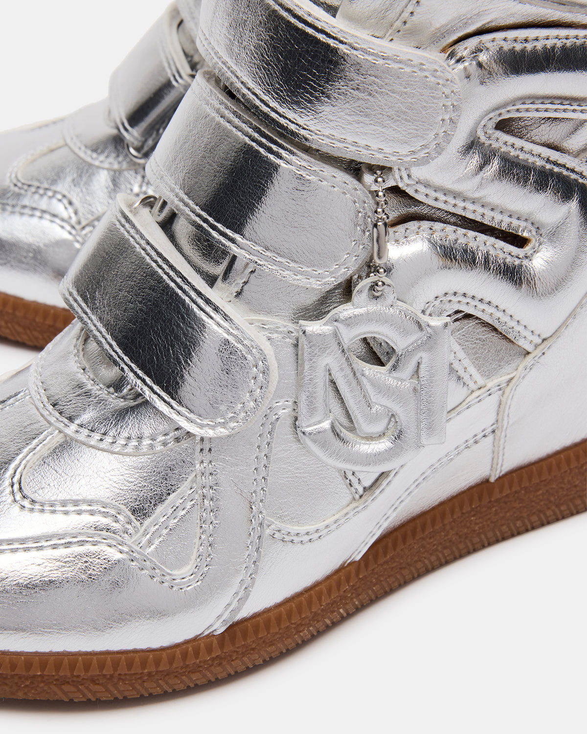 Steve Madden MAVIS Silver High-Top Velcro Women's Sneaker