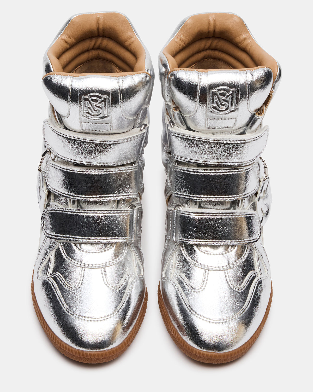 Steve Madden MAVIS Silver High-Top Velcro Women's Sneaker