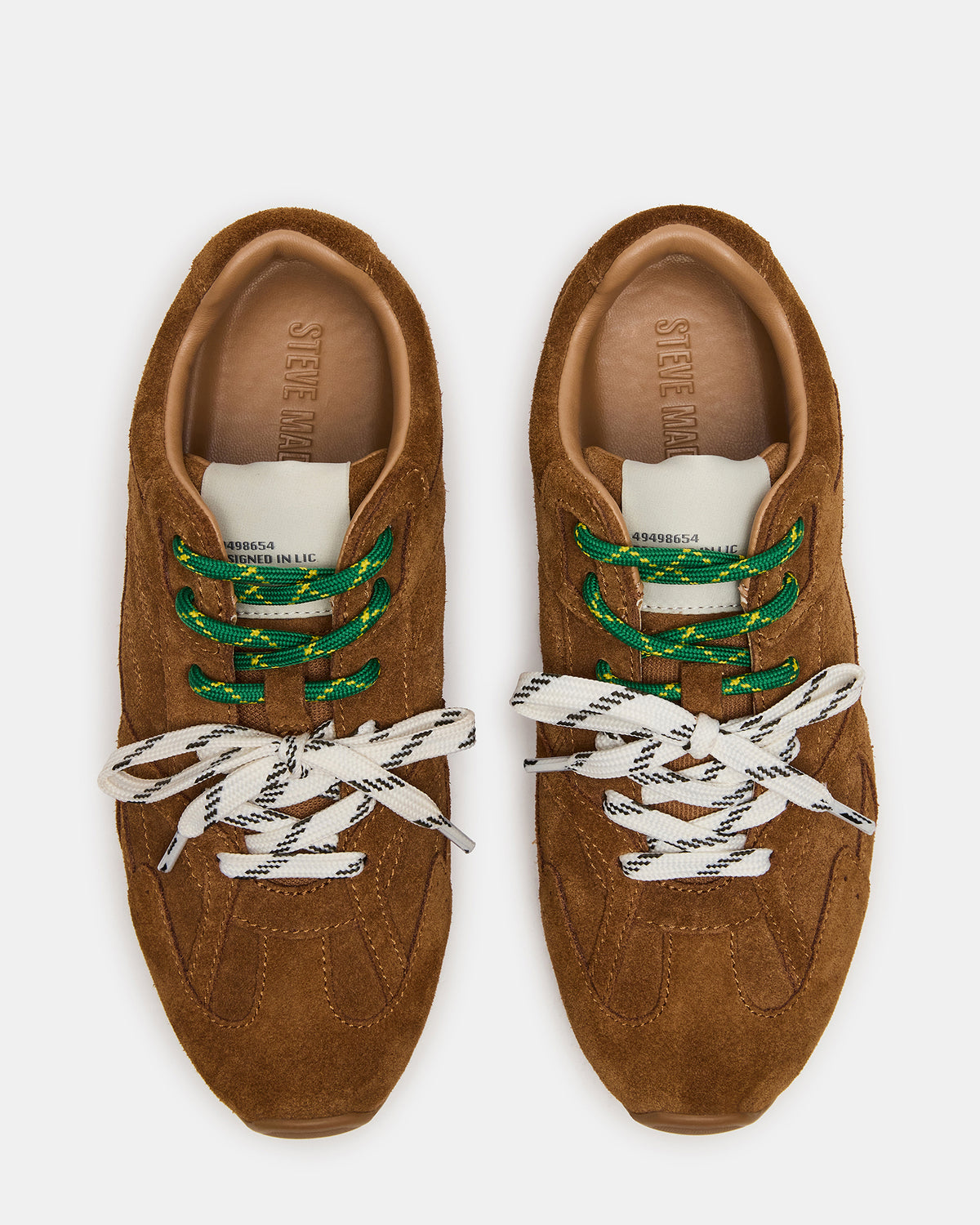 Steve Madden AZIEL Camel Suede Low-Top Lace-Up Women's Sneakers