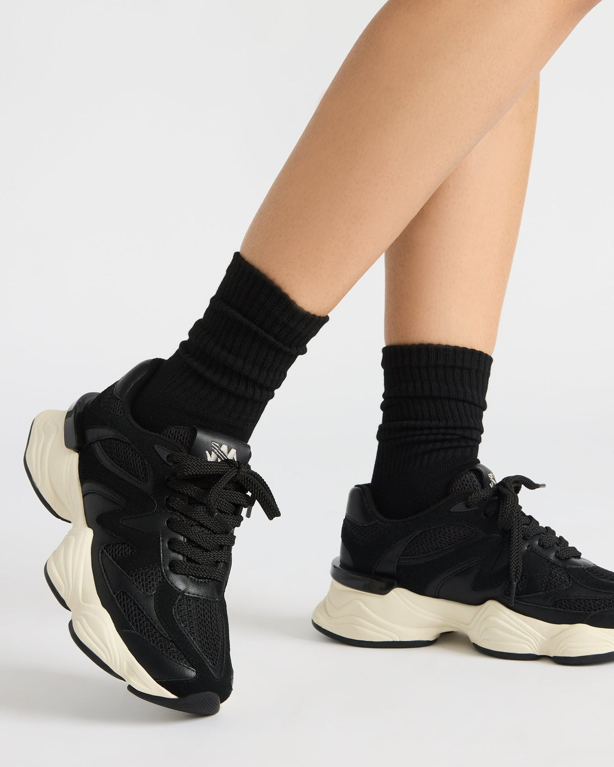 Steve Madden SEBI Black Low-Top Lace-Up Women's Sneaker