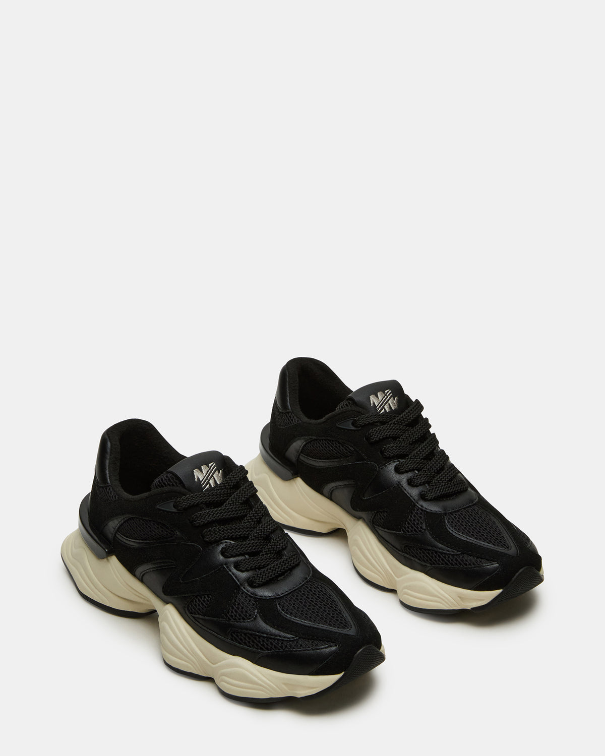 Steve Madden SEBI Black Low-Top Lace-Up Women's Sneaker