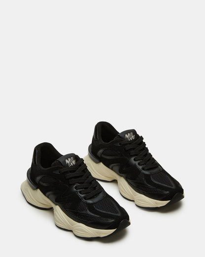 Steve Madden SEBI Black Low-Top Lace-Up Women's Sneaker