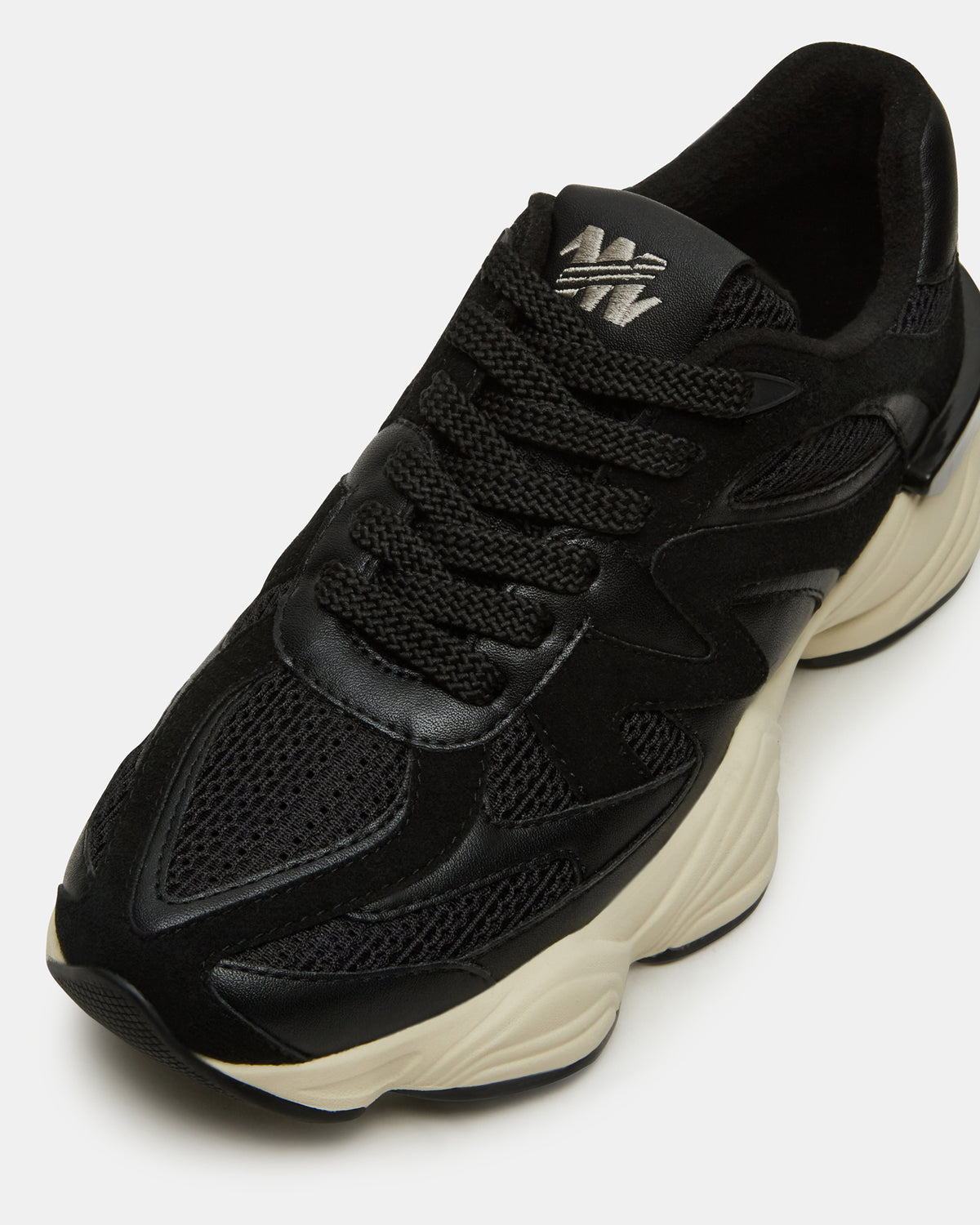 Steve Madden SEBI Black Low-Top Lace-Up Women's Sneaker