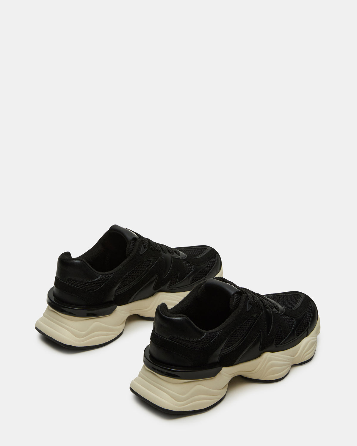Steve Madden SEBI Black Low-Top Lace-Up Women's Sneaker