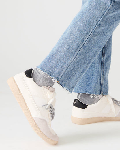 Steve Madden SPORTY White Low-Top Lace-Up Women's Sneaker