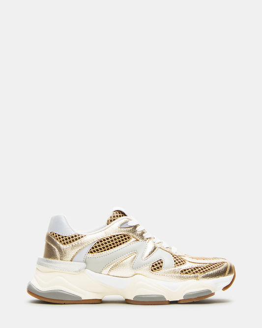 Steve Madden SEBI Gold Multi Low-Top Lace-Up Women's Sneaker