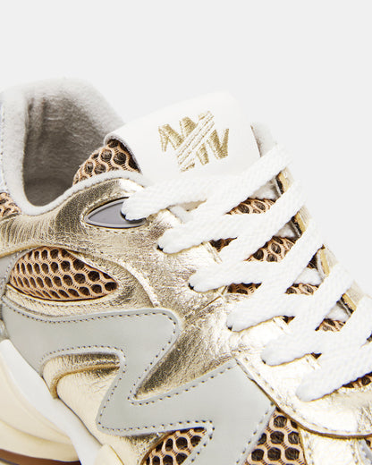 Steve Madden SEBI Gold Multi Low-Top Lace-Up Women's Sneaker